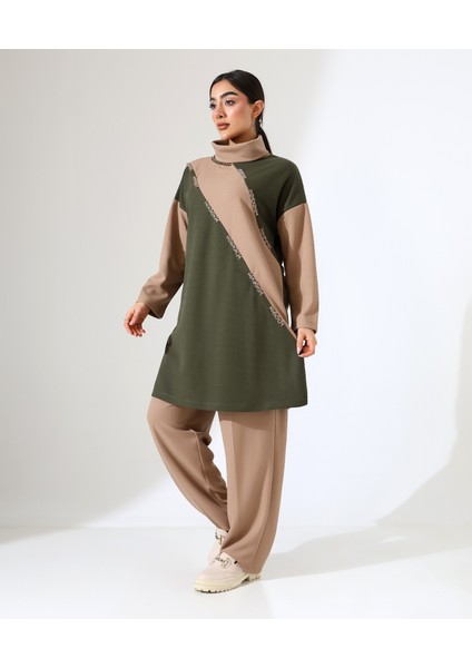 Selanik Boğazlı Iki Parça Tunik Takım modelleri