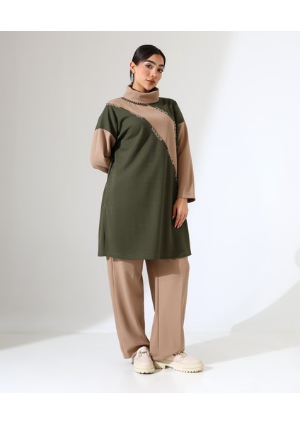 Selanik Boğazlı Iki Parça Tunik Takım fırsatları