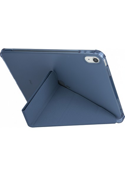 Apple iPad 11. Nesil (A16) 11 Inc (2025) Yatay ve Dikey Standlı Antişok Köşe Korumalı Kalemlikli Origami Slikon Kılıf fiyatları