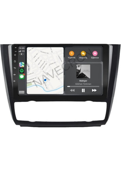 Bmw E87 1 Seri 2004-11 9" Uyumlu Android Multimedia Gerçek 4/64 Kablosuz Carplay Geri Görüş Kameralı