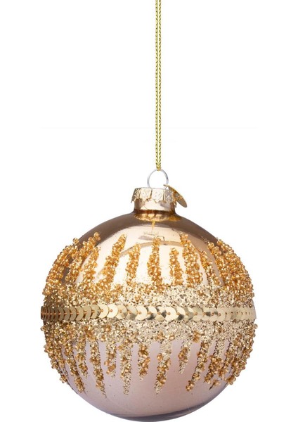 Yılbaşı Topu Kar Kaplamalı 8cm