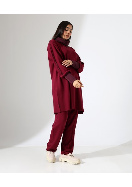 Yumuşak Dokulu Triko Detay Iki Parça Takım modelleri