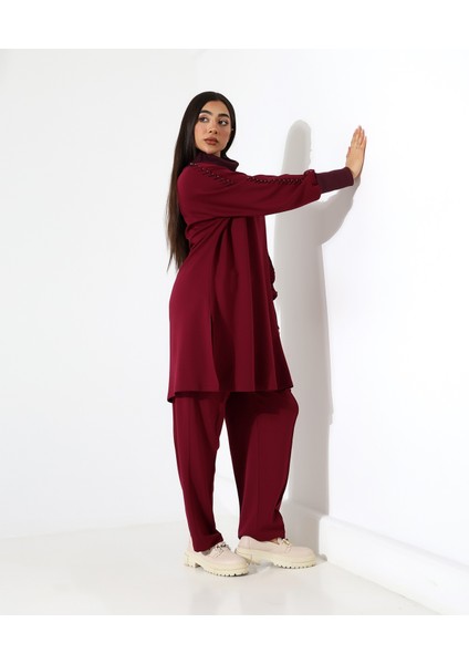 Yumuşak Dokulu Triko Detay Iki Parça Takım fırsatları