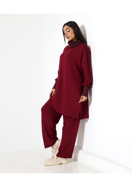 Yumuşak Dokulu Triko Detay Iki Parça Takım indirimleri