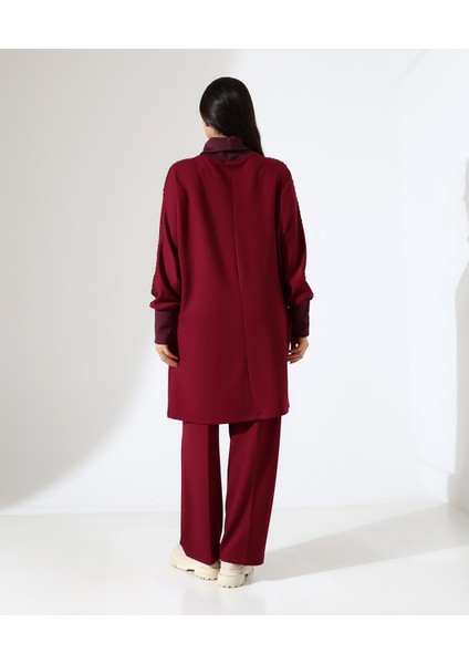 Yumuşak Dokulu Triko Detay Iki Parça Takım