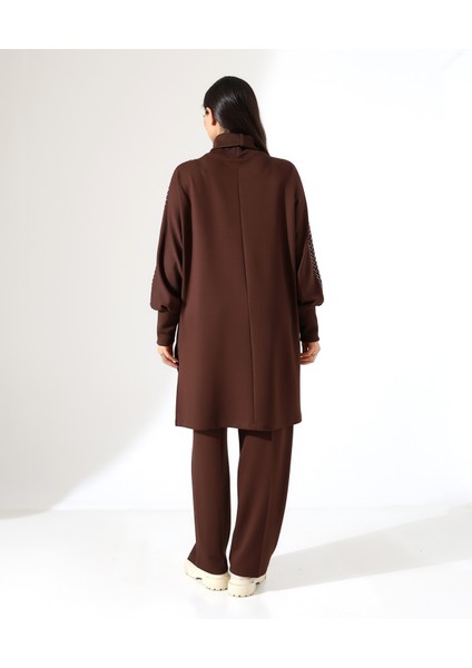 Yumuşak Dokulu Triko Detay Iki Parça Takım