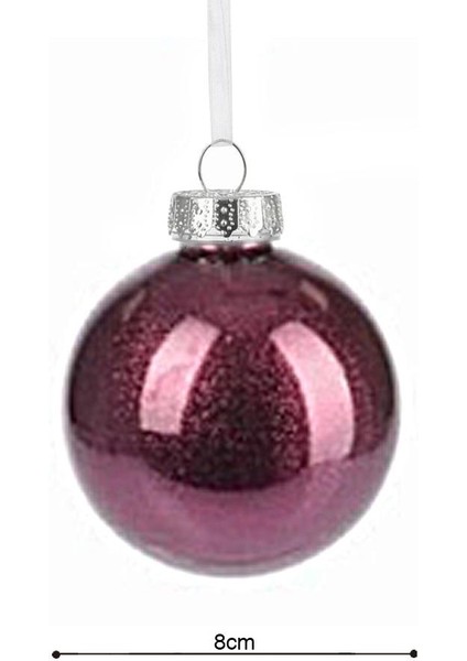 Yılbaşı Topu Koyu Kırmızı 8cm fiyatları
