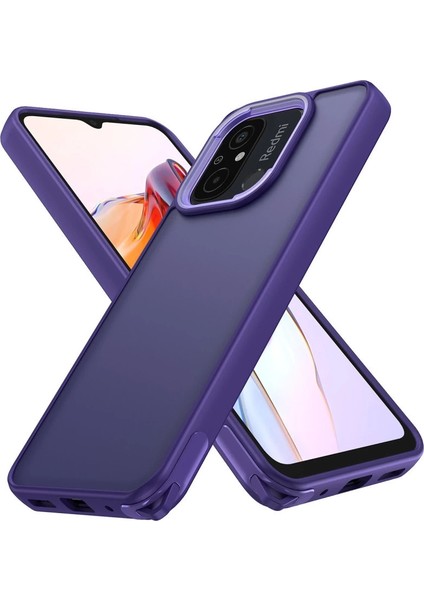 Xiaomi Redmi 12C Kılıf Elegant Kapak - Derin Mor