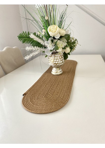 Jüt, Hasır ,gold Runner ,amerikan Servisi ,supla ,masa Örtüsü,sehpa Örtüsü, Dekor,sunum 100X30