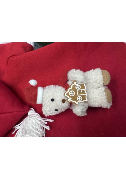 Snow Bear Kırmızı Xmas Köpek Kıyafeti | Kapüşonlu Polar Noel Sweatshirt | Küçük Irklar Için indirimleri