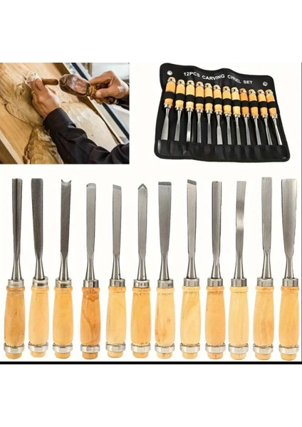 Ahşap Oyma Takımı 12 Parça fiyatları