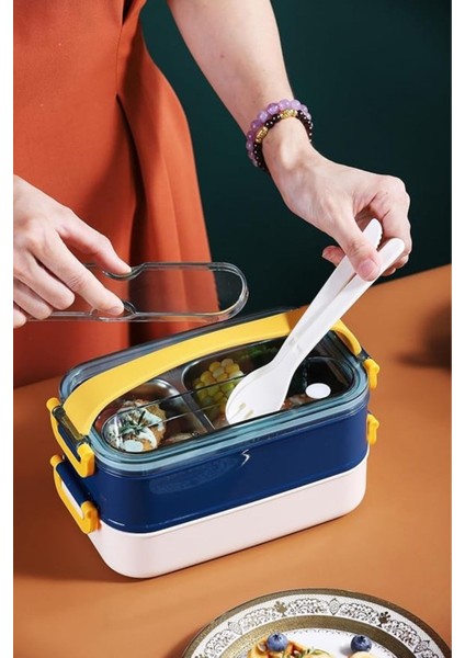 Içi Çelik Saklama Kabı 1400 ml XC-462 Mavi indirimleri