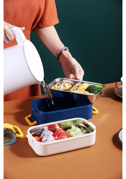 Içi Çelik Saklama Kabı 1400 ml XC-462 Mavi