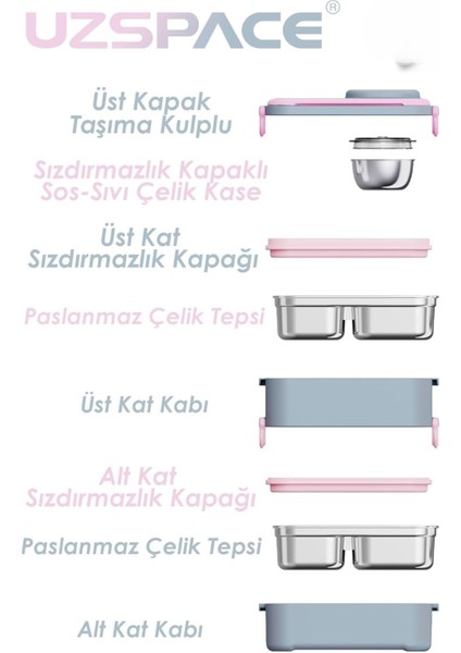 Içi Çelik Saklama Kabı 1200 ml VGN8023 Gri modelleri