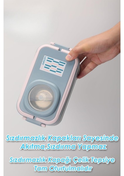 Içi Çelik Saklama Kabı 1200 ml VGN8023 Gri