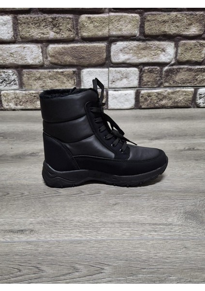 Içi Kürklü Kaydırmaz Kauçuk Taban Suya ve Soğuğa Dayanıklı Bağcıklı Bot fırsatları