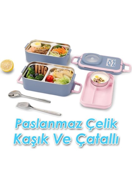Içi Çelik Saklama Kabı 1200 ml VGN8023 Yeşil