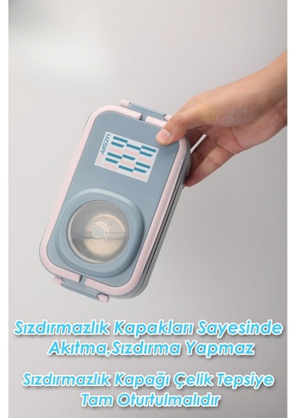 Içi Çelik Saklama Kabı 1200 ml VGN8023 Yeşil