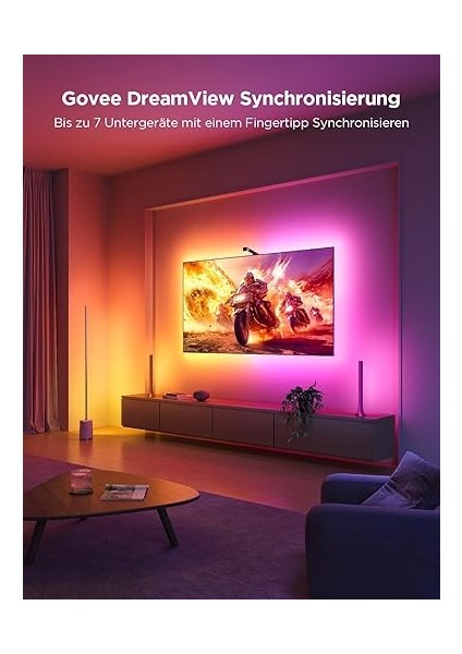 Prismedge V3 Ultra – Akıllı Kamera Renk Algılayıcılı Tv Ambiyans Şeridi | 55–65” Uyumlu | 4-In-1 Rgbıcw LED Teknolojisi modelleri