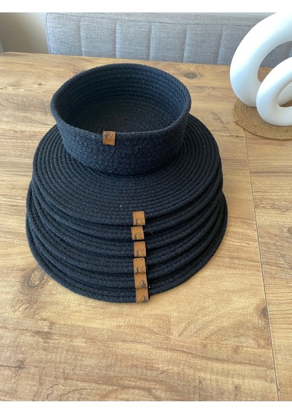 Siyah Amerikan Servis Supla 7 Parça Ekmek Sepeti Ms Home Serisi