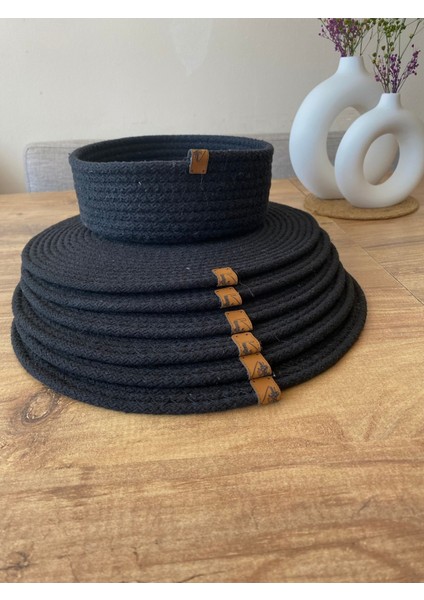 Siyah Amerikan Servis Supla 7 Parça Ekmek Sepeti Ms Home Serisi modelleri