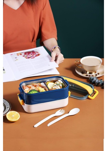 Içi Çelik Saklama Kabı 1400 ml XC-462 Mor