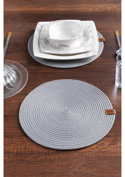 2 Adet Yuvarlak Supla | Amerikan Servis Runner | Tabak, Tava, Altlığı Sofra Sunumluk