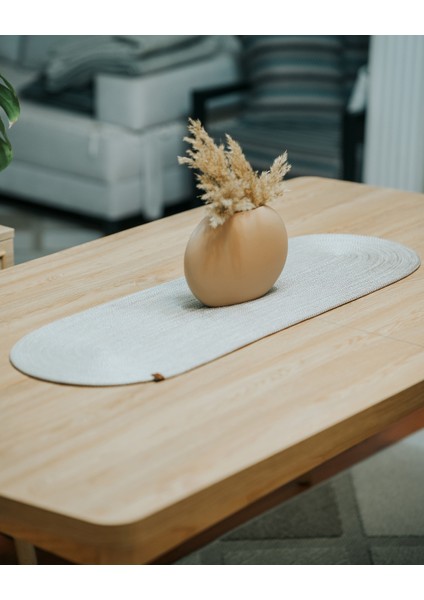 Krem,jüt, Hasır ,runner ,amerikan Servisi ,supla ,masa Örtüsü,sehpa Örtüsü, Dekor,sunum 100X30 cm