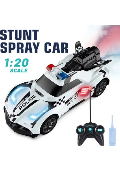 Oyuncak 1:20 Uzaktan Kumandalı Şarjlı Duman Çıkartan Işıklı Araba Buhar Çıkartan Drift Atan Polis Arabası fiyatları