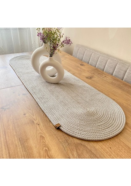 Gri,jüt, Hasır ,runner ,amerikan Servisi ,supla ,masa Örtüsü,sehpa Örtüsü, Dekor,sunum 100X30 cm