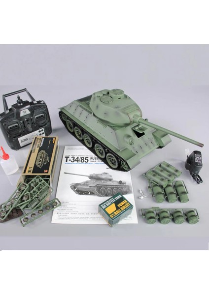 Heng Long 1/16 Russia T-34/85 Rc Tank (7.0 V) Ses/ışık/duman fırsatları