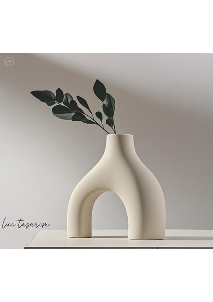 Krem Bohem Krem Vazo Büyük Boy Seramik 28 cm -26 cm fırsatları
