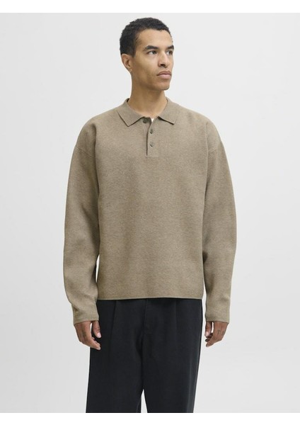 Jack Jones Blabradfort Relax Fit Polo Yaka Erkek Kazak 12285374