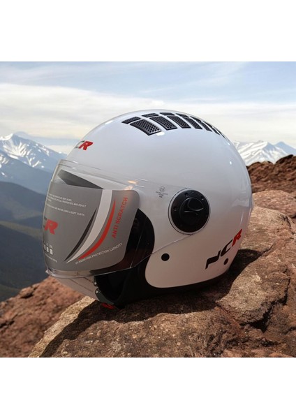 Kask Çenesiz 230 Ece Belgeli - Parlak Beyaz fiyatları