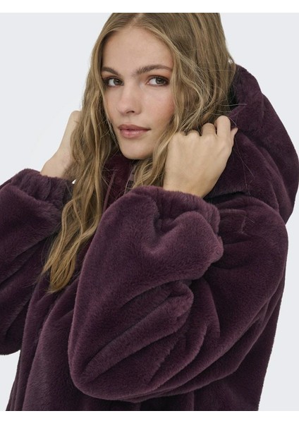 Jdy Yola Faux Fur Hood Kadın Ceket 15359329 modelleri
