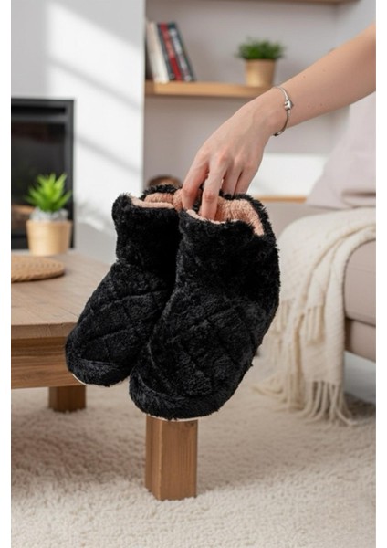 Ness Kadın Ev Botu Peluş Ev Pandufu Ses Yapmaz Taban Sıcak Şık Kürklü Panduf Ev Botu fiyatları