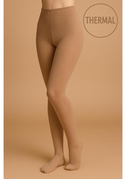 Ten Rengi Kadın Termal Külotlu Çorap Iç Yüzey Polar 150 Den Thermal Pantyhose