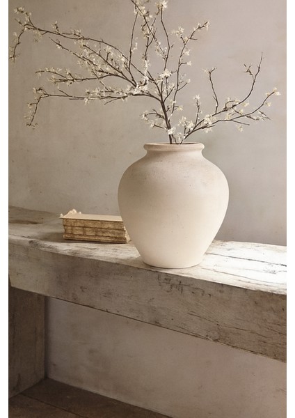 Modern Iskandinav Tarz Eleni Vazo Ev Dekorasyon El Yapımı Stoneware Vazo 24 cm modelleri