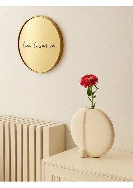 Krem Rengi Seramik Moon Vazo Xl Boy Iskandinav Bohem Tarz Dekoratif fırsatları