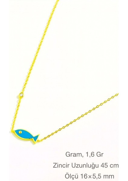 Blue Fish Nazar Minimal Kadın Gümüş Kolye fiyatları