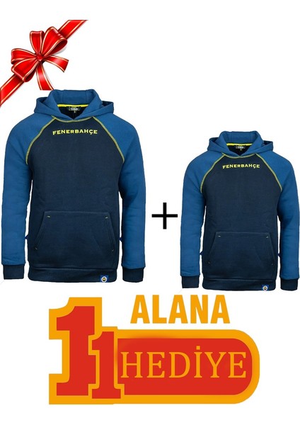 Orijinal Lacivert Kapüşonlu Sweat 1 Alana 1 Hediye