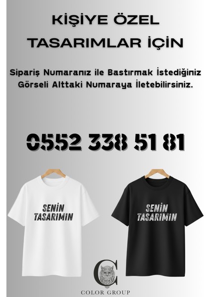 Kişiye Özel Baskı (Kendin Tasarla) Baskılı %100 Pamuk Rahat Kesim T-Shirt indirimleri