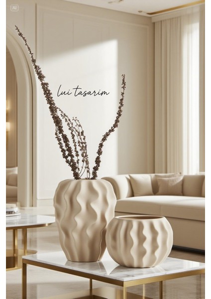 Beyaz Rengi Mat Seramik 2li Vazo Seti Stonware Büyük Boy Mona Vazo fiyatları