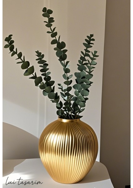 Gold Avangart Trend Avrupa Iskandinav Tarz Şık Büyük Boy Seramik Vazo modelleri