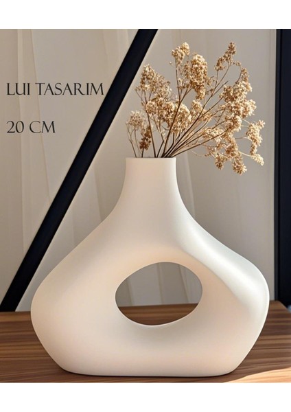 Krem Rengi Zarif Iskandinav Tarzı Sade Seramik Beyaz 20CM fiyatları