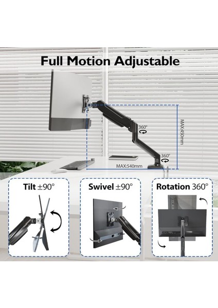 GDM7501 Amortisörlü Akrobat Monitör Standı fiyatları