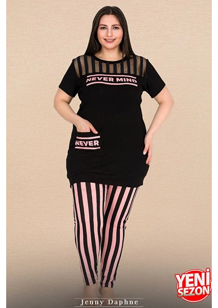 Lady Büyük Beden Kısa Kollu Kapri Pijama Takımı fiyatları