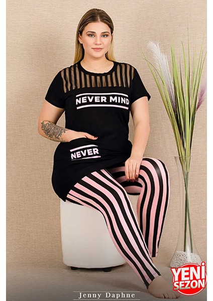 Lady Büyük Beden Kısa Kollu Kapri Pijama Takımı fırsatları