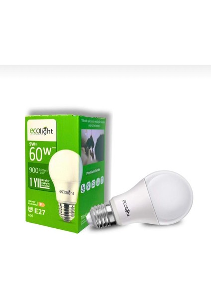 9 W Beyaz LED Ampul E2