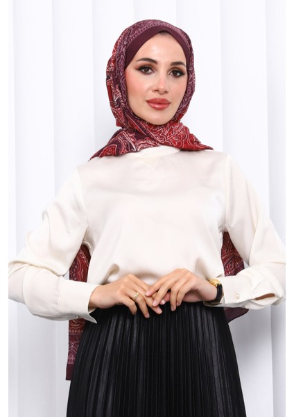 Mürdüm Desenli Kraş Şal fiyatları